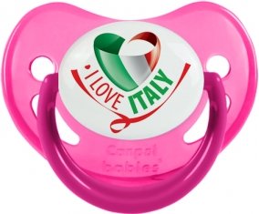 I Love Italy Sucette Physiologique Rose phosphorescente