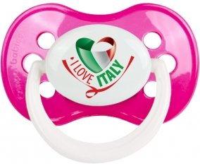 I Love Italy Sucette Anatomique Rose foncé classique
