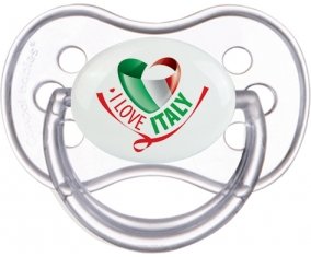 I Love Italy Sucette Anatomique Transparente classique