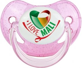 I Love Mali Tétine Physiologique Rose à paillette
