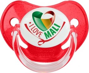 I Love Mali Tétine Physiologique Rouge à paillette