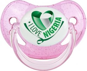 I Love Nigeria Sucete Physiologique Rose à paillette