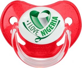 I Love Nigeria Sucete Physiologique Rouge à paillette