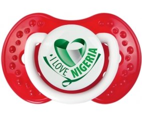 I Love Nigeria Tétine LOVI Dynamic Blanc-rouge classique