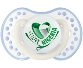 I Love Nigeria Tétine LOVI Dynamic Blanc-cyan classique