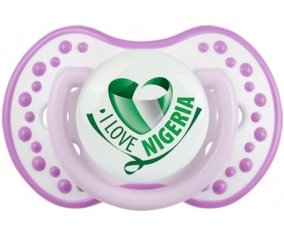 I Love Nigeria Tétine LOVI Dynamic Blanc-mauve classique