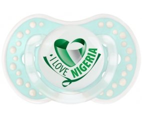 I Love Nigeria Tétine LOVI Dynamic Retro-turquoise-lagon classique