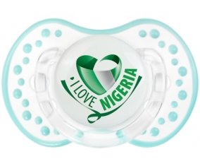 I Love Nigeria Tétine LOVI Dynamic Retro-blanc-lagon classique