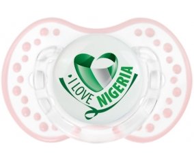 I Love Nigeria Tétine LOVI Dynamic Retro-blanc-rose-tendre classique