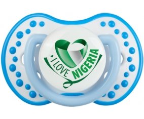 I Love Nigeria Tétine LOVI Dynamic Blanc-bleu phosphorescente
