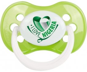 I Love Nigeria Sucette Anatomique Vert classique