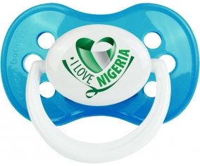 I Love Nigeria Sucette Anatomique Cyan classique