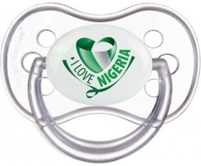 I Love Nigeria Sucette Anatomique Transparente classique