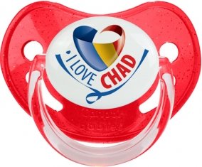 I Love Chad Sucette Physiologique Rouge à paillette