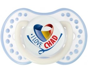 I Love Chad Sucette LOVI Dynamic Blanc-cyan classique