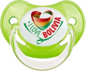 I Love Bolivia Tétine Physiologique Vert classique