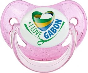 I Love Gabon Sucete Physiologique Rose à paillette