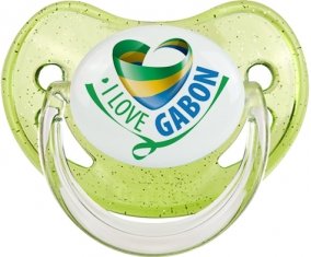 I Love Gabon Sucete Physiologique Vert à paillette