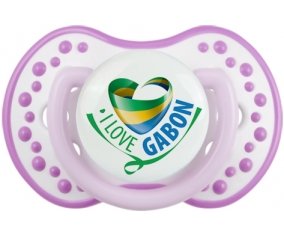 I Love Gabon Tétine LOVI Dynamic Blanc-mauve classique