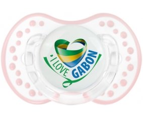 I Love Gabon Tétine LOVI Dynamic Retro-blanc-rose-tendre classique