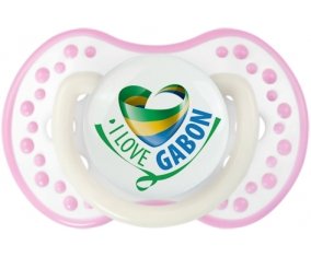 I Love Gabon Tétine LOVI Dynamic Blanc-rose phosphorescente