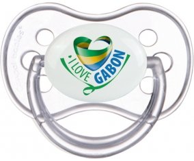 I Love Gabon Sucette Anatomique Transparente classique