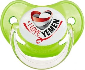 I Love Yemen Sucette Physiologique Vert classique