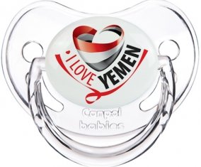 I Love Yemen Sucette Physiologique Transparent classique