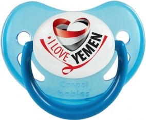 I Love Yemen Sucette Physiologique Bleue phosphorescente