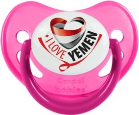 I Love Yemen Sucette Physiologique Rose phosphorescente