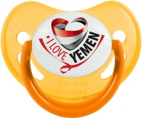 I Love Yemen Sucette Physiologique Jaune phosphorescente