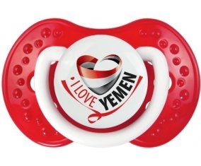 I Love Yemen Sucette LOVI Dynamic Blanc-rouge classique