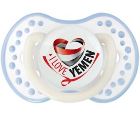 I Love Yemen Sucette LOVI Dynamic Blanc-cyan classique
