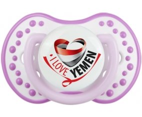 I Love Yemen Sucette LOVI Dynamic Blanc-mauve classique