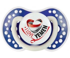 I Love Yemen Sucette LOVI Dynamic Bleu-marine phosphorescente