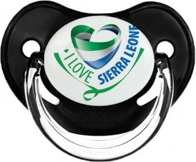 I Love Sierra Leone Sucette Physiologique Noir classique