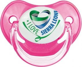 I Love Sierra Leone Sucette Physiologique Rose classique