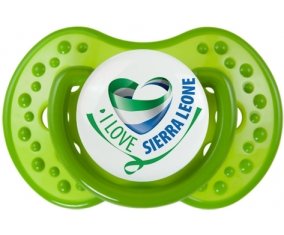 I Love Sierra Leone Sucette LOVI Dynamic Vert classique