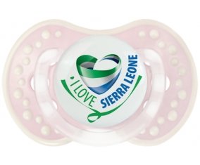 I Love Sierra Leone Sucette LOVI Dynamic Retro-rose-tendre classique