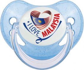 I Love Malaysia Sucete Physiologique Bleue à paillette