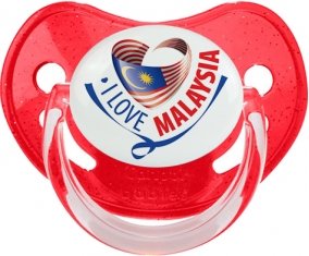I Love Malaysia Sucete Physiologique Rouge à paillette