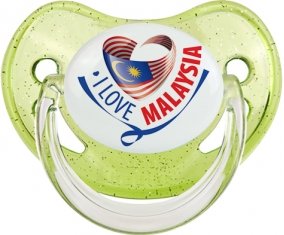 I Love Malaysia Sucete Physiologique Vert à paillette
