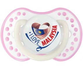 I Love Malaysia Tétine LOVI Dynamic Blanc-rose phosphorescente