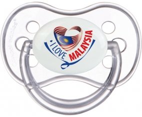 I Love Malaysia Sucette Anatomique Transparente classique