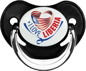 I Love Liberia Sucette Physiologique Noir classique