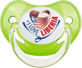 I Love Liberia Sucette Physiologique Vert classique