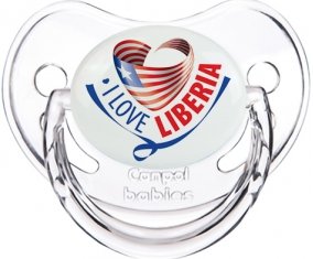 I Love Liberia Sucette Physiologique Transparent classique