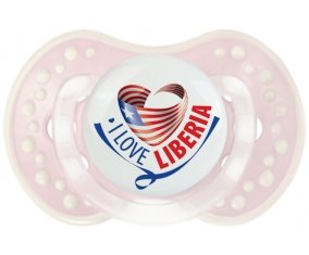I Love Liberia Sucette LOVI Dynamic Retro-rose-tendre classique