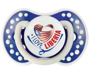 I Love Liberia Sucette LOVI Dynamic Bleu-marine phosphorescente