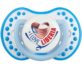 I Love Liberia Sucette LOVI Dynamic Blanc-bleu phosphorescente